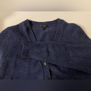 J. Crew Button Down Cardigan. Blue. Size L. 100% Merino Wool.